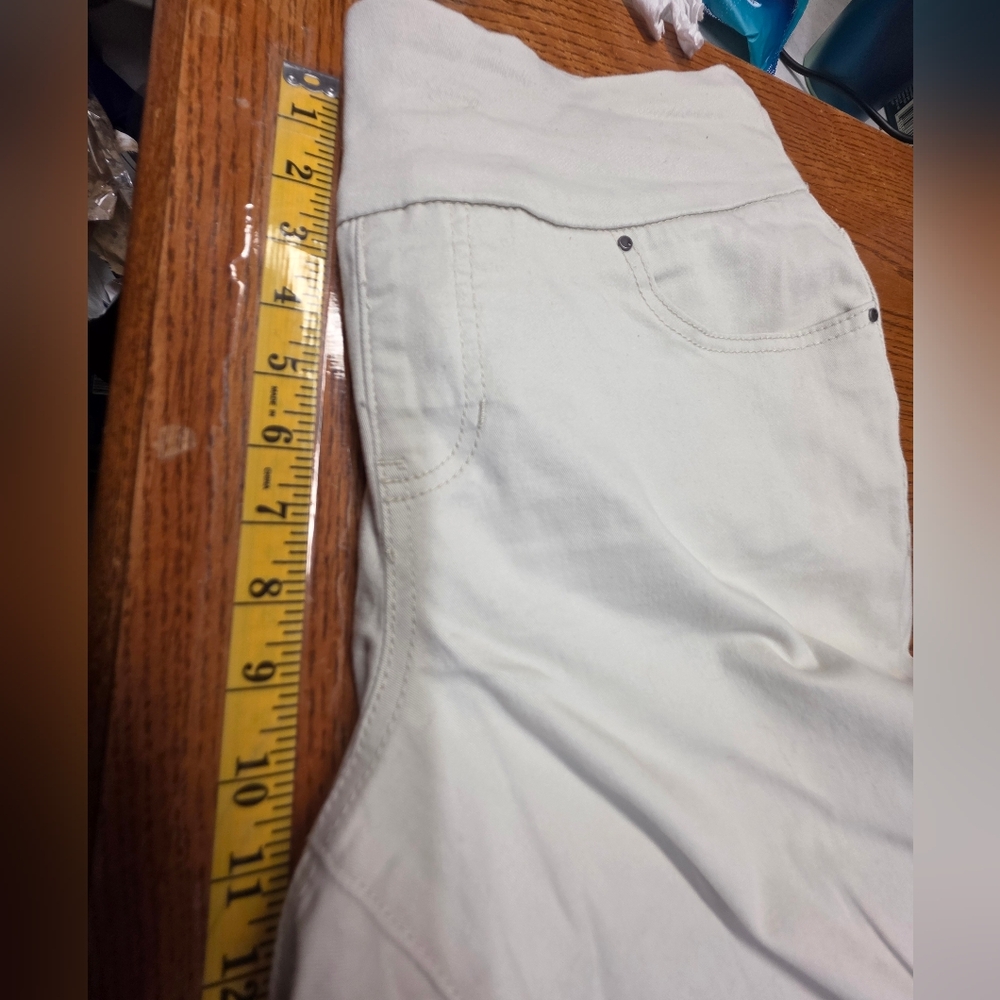 Jag Jeans Womens Size 14 Pull On High-Rise Stretch Lt Khaki Cropped Pants - Picture 7 of 10